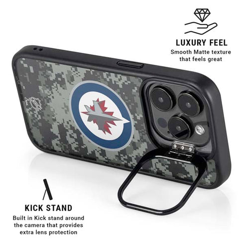 NHL Winnipeg Jets Camo iPhone 14 Pro Max Kickstand Case