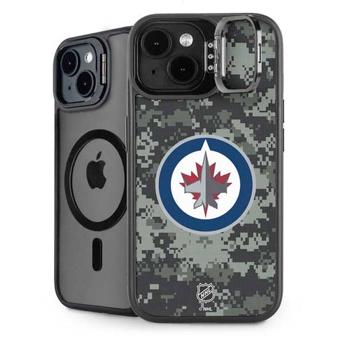 NHL Winnipeg Jets Camo iPhone 15 Kickstand Case