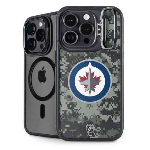 NHL Winnipeg Jets Camo iPhone 15 Pro Kickstand Case