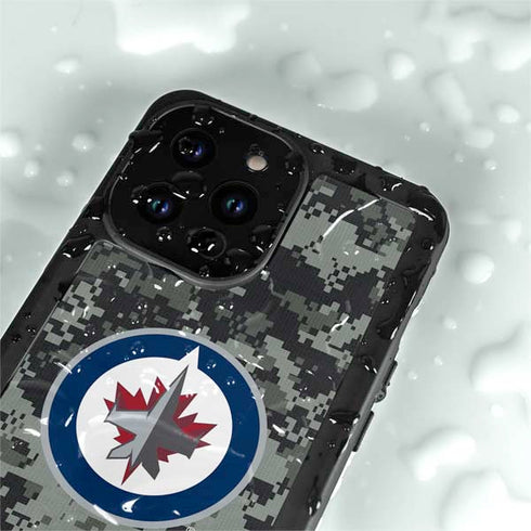NHL Winnipeg Jets Camo iPhone 15 Pro Waterproof Case