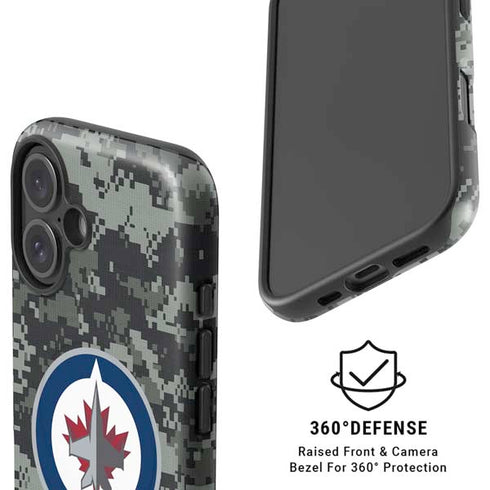 NHL Winnipeg Jets Camo iPhone 16 Magsafe Impact Case