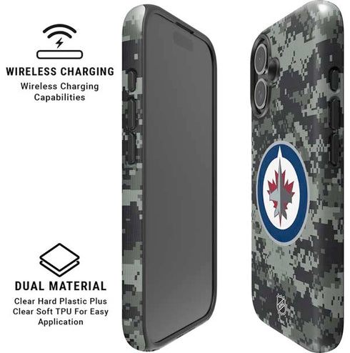 NHL Winnipeg Jets Camo iPhone 16 Magsafe Impact Case