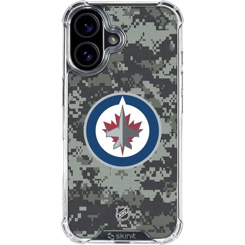 NHL Winnipeg Jets Camo iPhone 16 Plus Clear Case