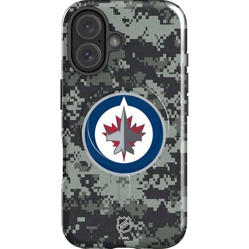 NHL Winnipeg Jets Camo iPhone 16 Plus Magsafe Impact Case