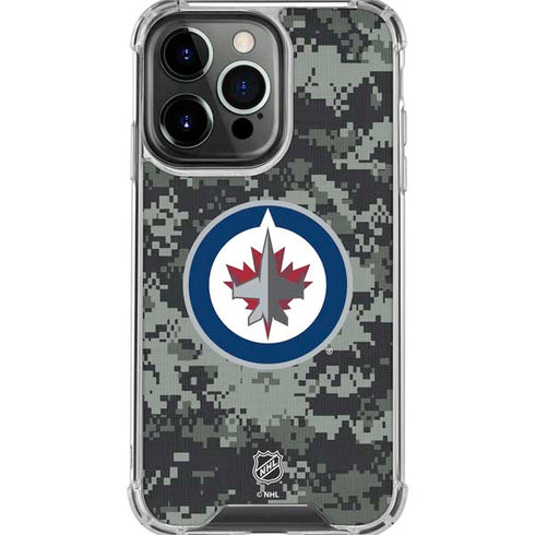 NHL Winnipeg Jets Camo iPhone 16 Pro Max Clear Case
