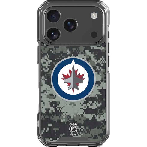 NHL Winnipeg Jets Camo iPhone 18 Pro Clear Case