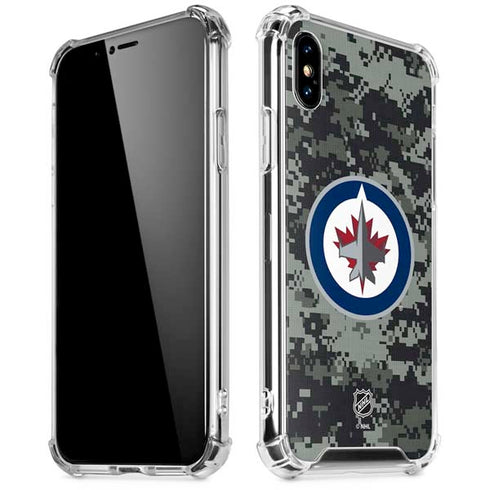 NHL Winnipeg Jets Camo iPhone X/XS Clear Case