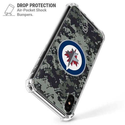 NHL Winnipeg Jets Camo iPhone X/XS Clear Case