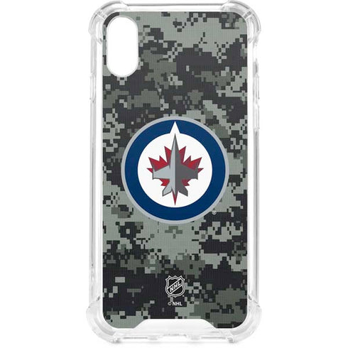 NHL Winnipeg Jets Camo iPhone XS Clear Case