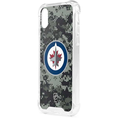 NHL Winnipeg Jets Camo iPhone XS Clear Case