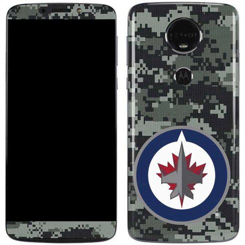 NHL Winnipeg Jets Camo Moto E5 Plus Skin