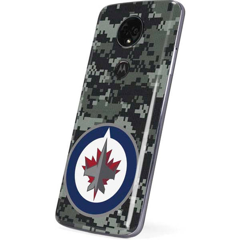 NHL Winnipeg Jets Camo Moto E5 Plus Skin