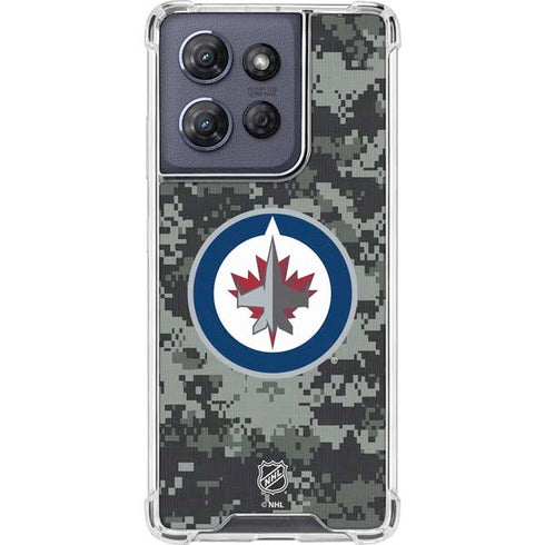 NHL Winnipeg Jets Camo Moto G 5G (2025) Clear Case