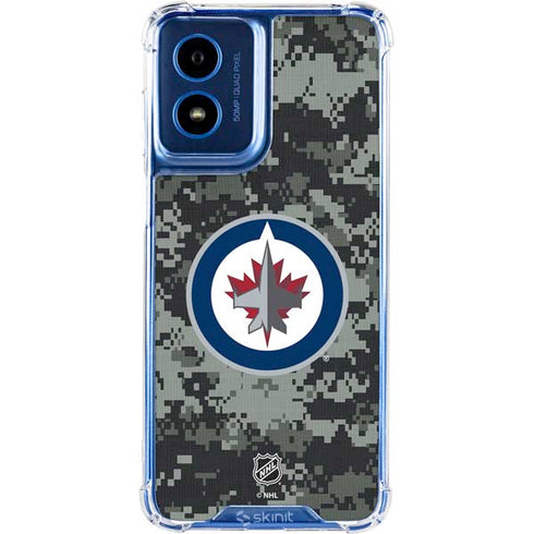 NHL Winnipeg Jets Camo Moto G 5G (2024) Clear Case