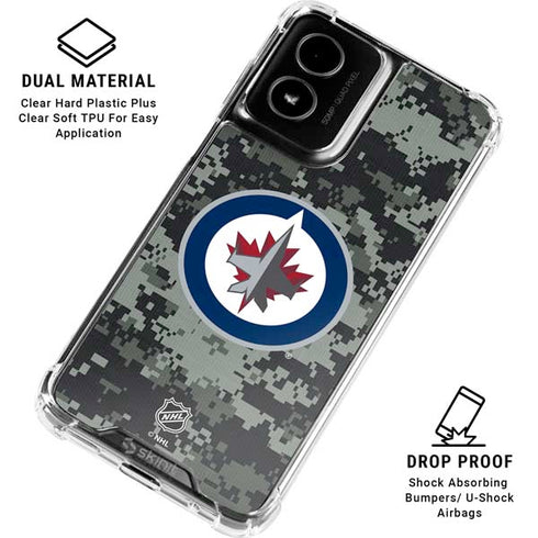 NHL Winnipeg Jets Camo Moto G Power 5G (2024) Clear Case