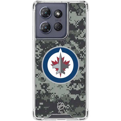 NHL Winnipeg Jets Camo Moto G Stylus 5G (2025) Clear Case