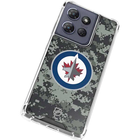 NHL Winnipeg Jets Camo Moto G Stylus 5G (2025) Clear Case