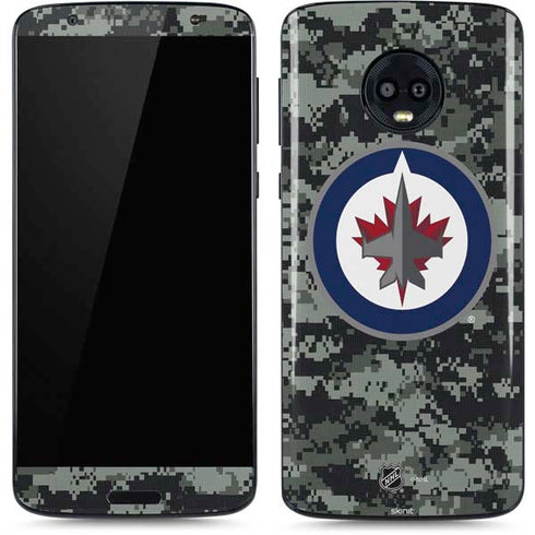 NHL Winnipeg Jets Camo Moto G6 Skin