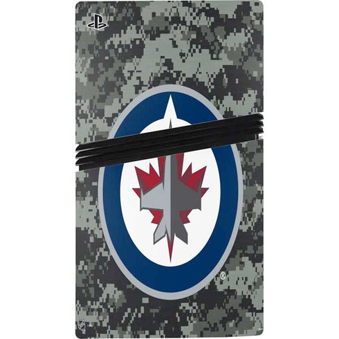 NHL Winnipeg Jets Camo PS5 Pro Disk Bundle Skin