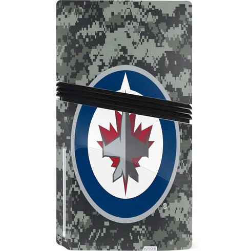 NHL Winnipeg Jets Camo PS5 Pro Disk Bundle Skin