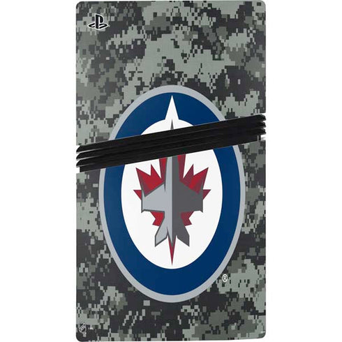 NHL Winnipeg Jets Camo PS5 Pro Disk Console Skin