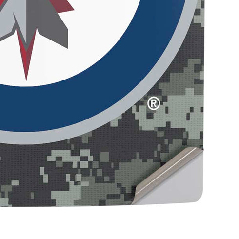 NHL Winnipeg Jets Camo PS5 Pro Disk Console Skin