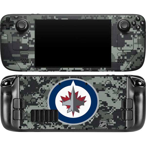 NHL Winnipeg Jets Camo Steam Deck Handheld Gaming Computer OLED Skin