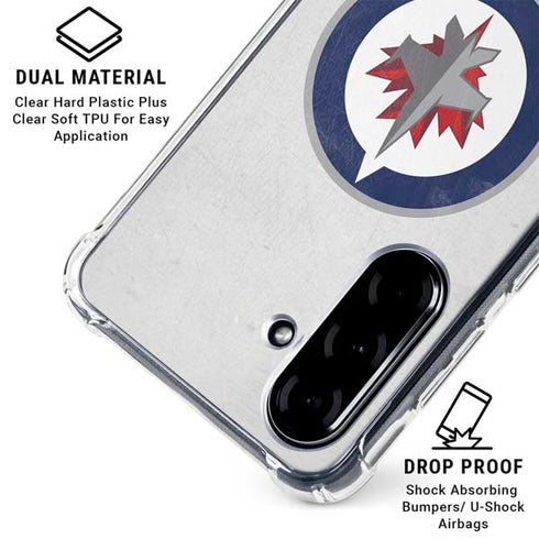 NHL Winnipeg Jets Distressed Galaxy A36 5G Clear Case