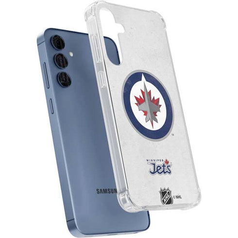 NHL Winnipeg Jets Distressed Galaxy A55 5G Clear Case