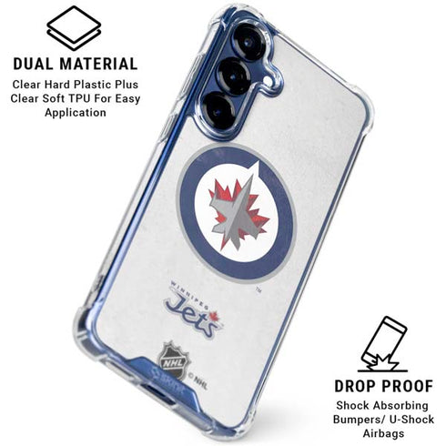 NHL Winnipeg Jets Distressed Galaxy S25 Clear Case
