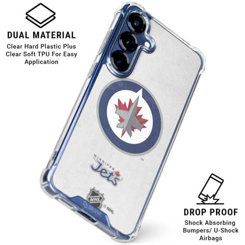 NHL Winnipeg Jets Distressed Galaxy S25 FE Clear Case