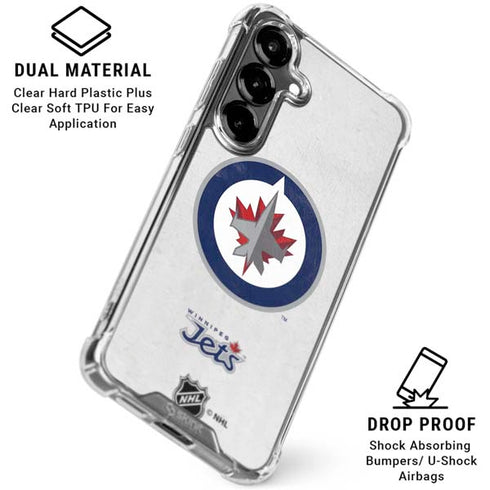 NHL Winnipeg Jets Distressed Galaxy S26 Clear Case