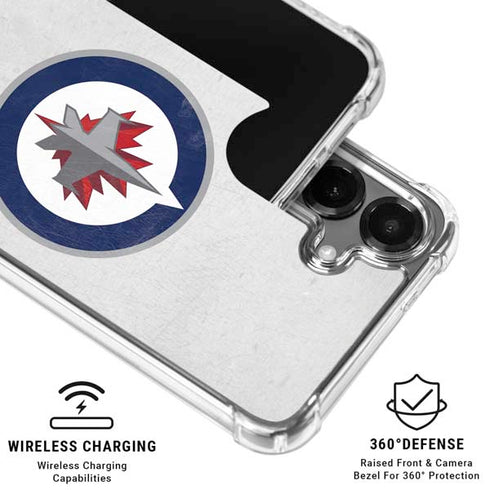 NHL Winnipeg Jets Distressed Galaxy S26 Plus Clear Case
