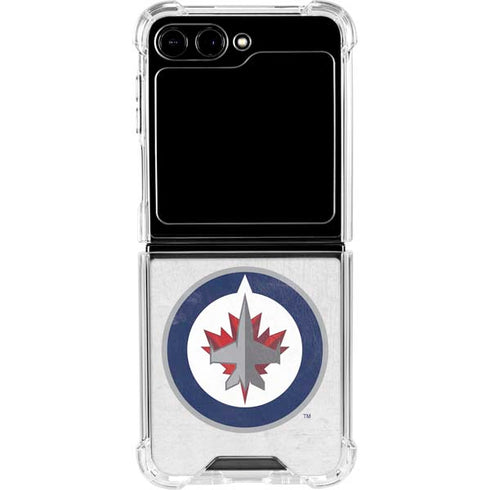 NHL Winnipeg Jets Distressed Galaxy Z Flip6 Clear Case