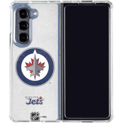 NHL Winnipeg Jets Distressed Galaxy Z Fold5 5G Clear Case