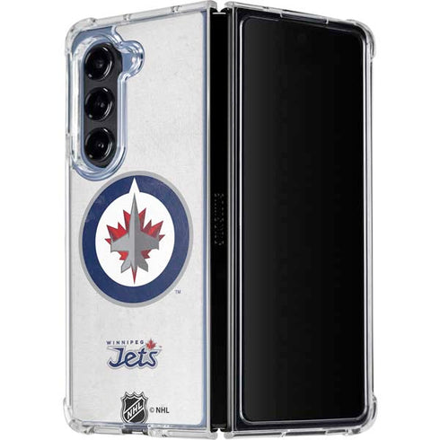 NHL Winnipeg Jets Distressed Galaxy Z Fold5 5G Clear Case