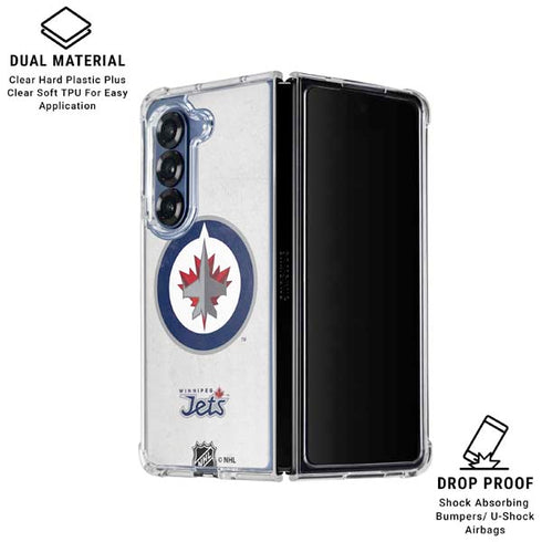 NHL Winnipeg Jets Distressed Galaxy Z Fold6 Clear Case