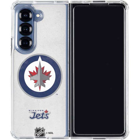 NHL Winnipeg Jets Distressed Galaxy Z Fold7 Clear Case