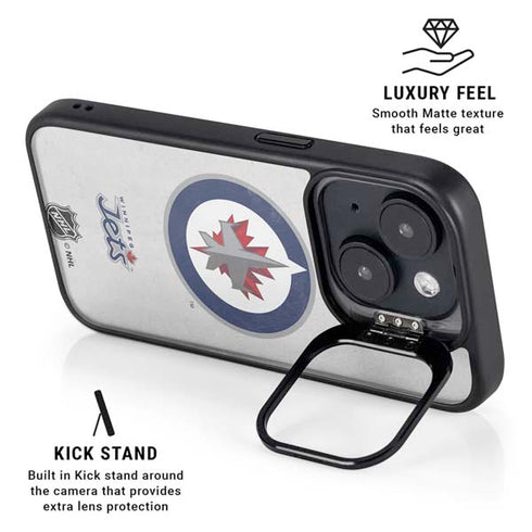 NHL Winnipeg Jets Distressed iPhone 15 Kickstand Case