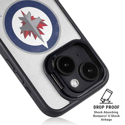 NHL Winnipeg Jets Distressed iPhone 15 Plus Kickstand Case