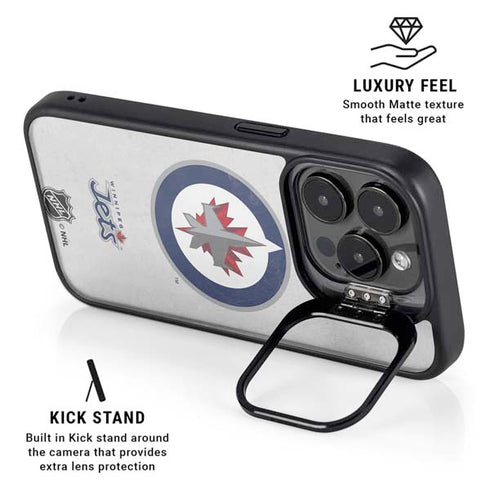 NHL Winnipeg Jets Distressed iPhone 15 Pro Kickstand Case