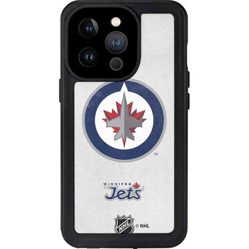 NHL Winnipeg Jets Distressed iPhone 15 Pro Waterproof Case