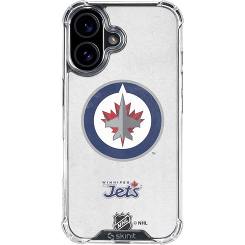 NHL Winnipeg Jets Distressed iPhone 16 Clear Case