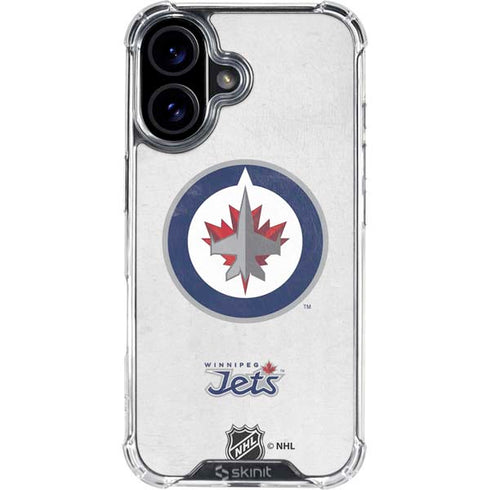 NHL Winnipeg Jets Distressed iPhone 16 Plus Clear Case