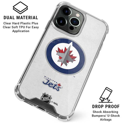 NHL Winnipeg Jets Distressed iPhone 16 Pro Clear Case