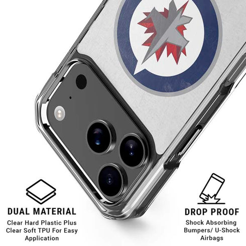 NHL Winnipeg Jets Distressed iPhone 17 Pro Clear Case