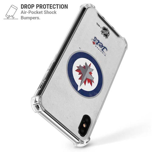 NHL Winnipeg Jets Distressed iPhone X/XS Clear Case