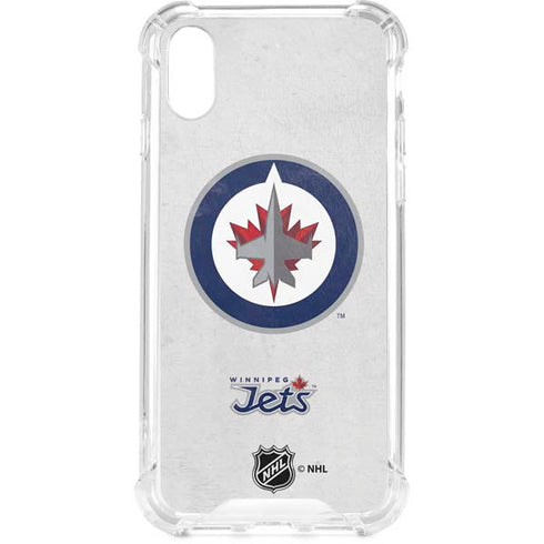 NHL Winnipeg Jets Distressed iPhone XS Clear Case