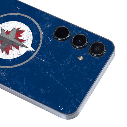 NHL Winnipeg Jets Distressed Logo Galaxy A55 5G Skin