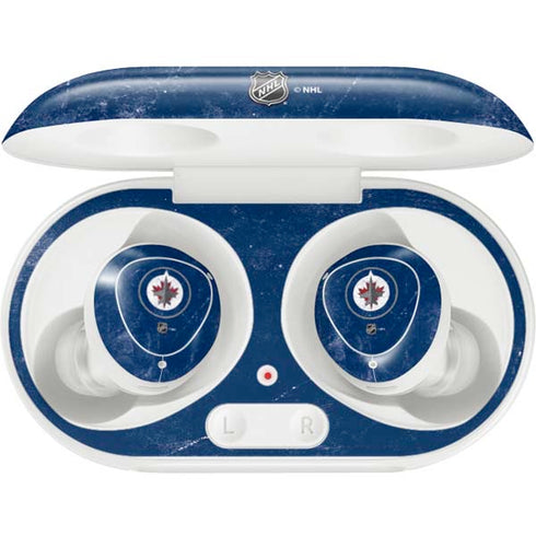 NHL Winnipeg Jets Distressed Logo Galaxy Buds Plus Skin